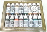 Vallejo Set di Pittura Acrilica Model Color WWII Camuflaggio Tedesco, 16 Colori Opachi in Bottiglie da 18 Ml con Cuentagotas e Carta Colori per Modellismo e Maquettes