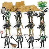 JOYIN 16 pezzi Giocattoli militari Set gioco soldati Figure forze armate con 12 figure d'azione realistiche