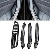Yoegerery Maniglia laterale sinistra per B-MW X5 E70, kit di copertura per maniglia interna della portiera interna, pannello di ricambio per bracciolo per B-MW X6 E71 E72 (fibra di carbonio)
