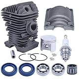 Adefol 40mm Cilindro Pistone Kit Per Stihl MS210 021 MS 210 con Albero motore Cuscinetto ad aghi Candela Paraolio Parti di ricambio per 1123020 1216 11230201216