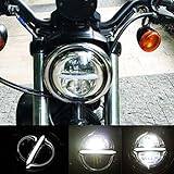 5-3/4 faro rotondo Halo LED 5,75 pollici DRL per Harley Davidson Dyna Softail Sportster Wide Glide Iron 883 Street Bob Low Rider