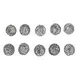 Dophee 10pcs Tabacco da Pipa d'Argento Filtro Sfera Metallo dello Schermo di combustione 17 Millimetri Strumento Durevole