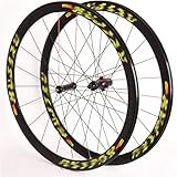 Set di ruote per bicicletta 700C Carbonio V Brake 38 mm di profondità Clincher Ruote per bici da strada in carbonio Ruote anteriori e posteriori Set di ruote per bici da corsa per 8 9 10 11 velocità