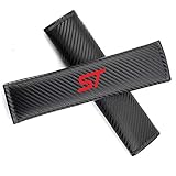 2 Pezzi Imbottiture Cinture di Sicurezza,per Ford ST in Fibra di Carbonio Copri Cintura di Sicurezza Logo Auto Interni Dell'Auto Styling Accessori