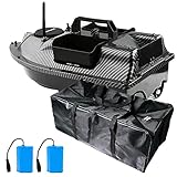 500M GPS Wireless Fishing Bait Boat Barca da Pesca alla Carpa Motoscafo RC Barca 3 Tramogge LCD GPS Ecoscandagli con Sensore Sonar,Bait Boat, Pesca, Nest Boat,Grey-12000mAh*2