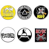 BDSHUNBF 6 Pezzi Spille Smaltate, Smaltato Pin, Rock Smaltato Pin, per Fans Accessori Regalo