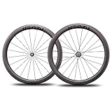 ICAN Alpha 50 Pro 1502g Ruote da corsa in carbonio - per copertoncino con cerchio TLR (tubeless ready) - profilo 50mm - Novatec A291SB-SL / F482SB-SL Hub Pillar SA1423 Raggi 20/24 Fori