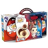 Kinder Joy - Set di 3 Uova con Sorpresa, Due Croccanti Waferini Dentro a un Doppio Strato di Crema al Latte e Crema al Cacao, un Gioco, Snack Dolce Ottimo per Merenda, Confezione da 60 gr