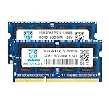 DDR3 1600MHz SODIMM 8GB PC3L-12800S 16GB Kit (2x8GB) Unbuffered Non-ECC 1.35V CL11 2Rx8 204-Pin PC3-12800 Memoria Laptop