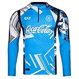 SSC Napoli [EA7] Felpa Pre Match EA7, Prodotto Ufficiale, Manica Lunga 2024/2025, Blu, L