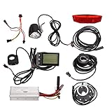 ZLXHDL Kit di Conversione Bici Elettrica, Kit Bici Elettrica Controller 36V 48V 25a S866 Display Luci Posteriori Anteriori Configurazione Interruttore 2 in 1 per Bici Elettriche con Motore da 750 W
