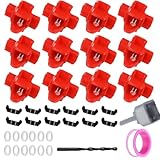 Sileduove Kit per abbeveratoio per pollo, 12 pezzi, senza perdite, orizzontali, con guarnizioni, noci e punte da trapano, nastro per sistema di irrigazione all'aperto Coop