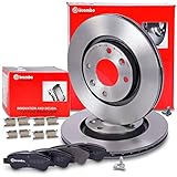 BREMBO Set di freni Coated Disc Line per asse anteriore, inclusi dischi freno anteriori Ø 266 mm ventilati e pastiglie freno anteriori