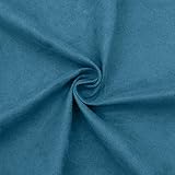 DESHOME Siviglia - Tessuto al metro per divani microfibra effetto scamosciato Stoffa al metro per tappezzeria divani, poltrone, cuscini, sedie, arredo Blu oceano 1 metro