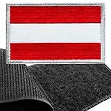 Toppa da Cucire Bandiera Austria – 8 x 5 cm - Toppa Ricamata Emblema Nazionale Austriaco Patch Decorativa Militare Esercito Applicazioni da Cucire Vestiti Uomo Donna Patch Giacca Zaino