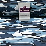 Mtex MS1352 Mtex - Tessuto in policotone, 1 m, colore: blu, 110 cm di larghezza