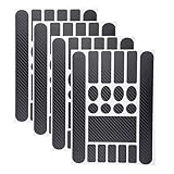 UYVPAER 4 Pezzi Protezione Per Telaio Della Bicicletta, Pellicola Protettiva Adesiva In Carbonio, Strisce Adesive Di Qualità Per La Protezione Dai Danni Alla Vernice Per Downhill, Mtb(Nero)