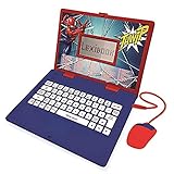 Lexibook JC598SPi3 Spider-Man Bilingue Laptop per scopi educativi Inglese e Tedesco, 124 attività, Matematica, logica, Musica, Orologio, Giochi, Giocattolo per Bambini (Ragazze e Ragazzi), Singolo,
