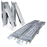 VOUNOT® Rampa Pieghevole, Rampe di Carico 400 kg Max, Rampa Pieghevole per Moto e Rampa di Accesso Resistente e Conveniente. Dimensioni 180 x 23 x 4,5 cm