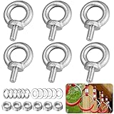 MirraSwit 6 Pezzi Bulloni Occhiello M10, Bullone per Sollevamento, Bullone Occhiello M10, Golfare in Acciaio Inossidabile per Attrezzature di Sollevamento, Corda per Legare