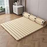 XHEILZOP Letto Pieghevole in Legno Naturale, Rete a Doghe in Legno Massello Arrotolabile e Salvaspazio, Struttura Tatami Ideale per Camera da Letto, Ospiti o Stile Minimalista(200x90cm)