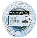 Led Light One Cavo H05VV-F Tubo 2x0,75 mm 25 m Bianco Tensione 500 V Temperatura Massima 70°C Cavi Fissi e Mobili Locali Domestiche e Uffici