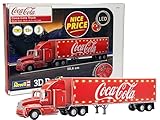Revell 00152 Coca Cola Truck 3D Puzzle (LED Edition) 00152-Puzzle edizione, Colore Rosso