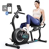 MERACH Cyclette da Seduta Magnetica, Recumbent Bike con 8 Livelli di Resistenza Regolabili, Display LCD e Sensori di Frequenza Cardiaca, Ideale per Allenamento Riabilitativo, Capacità Massima 136kg