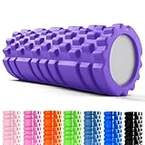 unycos - Foam Roller【Carico 130 kg】Rullo Massaggio Muscolare per Gambe, Schiena, Braccia, Trigger Point, Automassaggio, Yoga, Pilates, Physio, Fitness | Ultraleggero in EVA Dura 33x14 cm (Viola)