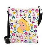 MYSOMY Alice Borsa a tracolla Principessa Alice Fan Gift Wonderland Flower Borsa a tracolla Alice Merch Magic Kingdom Regalo, Alice Cb, 16.5 x 21 x 5.5 centimeters (6.5 x 8.3 x 2.16 inches)