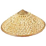 Coolie Paglia Bamboo Cappello Cono Cappello Giardino Agricoltore Beach Cappello Pesca