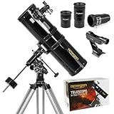 Omegon Telescopio N 150/750 EQ-3 | per Chi Si avvicina all'osservazione del Cielo Profondo | Accessori Completi | Facile da Usare | Ottica con Specchio Grande | Telescopio astronomico