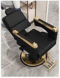 WKXTECZT Poltrona da Parrucchiere Sedia da Barbiere Classica con Girevole A 360° E Altezza Regolabile 10 Cm Pompa Idraulica capacità 150 kg per Parrucchiere Salone,E