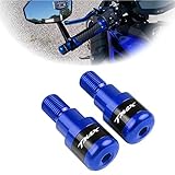 TMAX 500 530 560 Bilanceri Manubrio Contrappesi - 2Pcs Moto CNC Tappi Manopole per T-MAX500 Tmax530 T max 560 2008-2022 - Blu