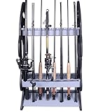 Croch Canna da Pesca Supporto per 16 canne da Pesca plastica Canna da Pesca canne da Pesca ripiano Rack
