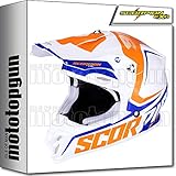 SCORPION 46-267-223 CASCO MOTO CROSS VX-16 AIR ERNEE PERLA BIANCO-ARANCIO-BLU L