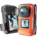 MaxMango 8K 70MP Macchina Fotografica Digitale 33FT Macchina Fotografica Subacquea, 64GB Fotocamera Digitale per Snorkeling, 18X Doppio Schermo Selfie Robusta Antipolvere Antiurto Autofocus