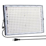 BOSITE Faretto LED da Esterno 300W, 30000LM Faro LED da Esterno, 6500K Luce Bianca, Impermeabile IP65 Faretti led esterno, Proiettore LED per Giardino, Patio, garage,parco