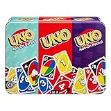 Mattel Games - UNO, il classico gioco di carte con 2 Add-On Packs e in una confezione di latta da collezione, per serate di gioco da 2 a 10 giocatori, 7+ anni, JCV60
