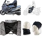 COMPATIBILE CON PIAGGIO MP3 250 i.e. COPRIGAMBE IMPERMEABILE PARANNANZA PER SCOOTER E MAXISCOOTER COPERTA TERMICA COPERTURA PER GAMBE PETTO ANTIPIOGGIA ANTIFREDDO PELLICCIA UNIVERSALE