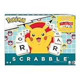Mattel Games - Scrabble Pokémon, il gioco da tavolo delle parole crociate con 50 sfide dei personaggi Pokémon, tabellone a due facce con due modalità di gioco, versione italiana, 8+ anni, HXT30