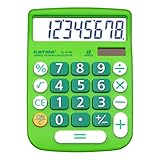 CATIGA calcolatrice di base: cd-8185 di office e home style calculator - 8 cifre - istruzione - adatto per la scuola e destop-uso (verde)
