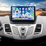 SIXWIN Android 13 Autoradio per Ford Fiesta 2009-2017, 9 Pollici 1080P HD TouchScreen Schermo Navigatore con Mirror Link WiFi FM RDS USB Bluetooth+Retrocamera