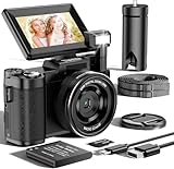 Macchina Fotografica 5K 64MP Zoom Digitale 18X Autofocus Fotocamera Digitale, Schermo IPS 3" Rotante a 180°, Fotocamera per Vlogging con Scheda di Memoria da 32GB,per Principianti (Nero intenso)