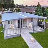 20FT case prefabbricate, dotate di camera da letto, bagno e cucina, casa container prefabbricata progettata specificamente per adulti, casa container espandibile, casa espandibile del contenitore