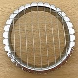 Taglierina per uova in acciaio inox per verdure insalate, patate, funghi, tritatutto per casa e cucina (argento)