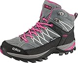 CMP Rigel Mid Wmn Trekking Shoes Wp, Scarpe da trekking Donna, Grey Fuxia Ice, 39 EU