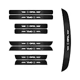 XIAOSAXIAODE Auto Protettivi Soglie in Fibra di Carbonio con Effetto Pelle Adesivo AntiGraffio Impermeabile, Protezione Durevole per Opel Antara 2007 2008 2009 2010 Portiere,Black