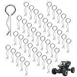 50 Pezzi RC Car Clips Acciaio Inox Clip per carrozzeria R Tipo Pin per 1/10 Telecomando Auto Shell Modello Pezzo di Ricambi