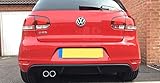 Diffusore Spoiler Paraurti Posteriore Nero Opaco Per VW Golf 6 GTD 2008-2012